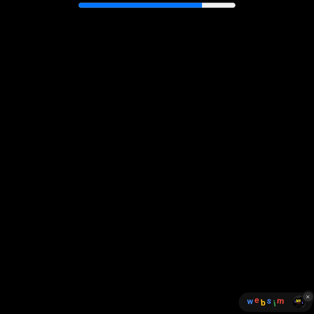 the project is loading