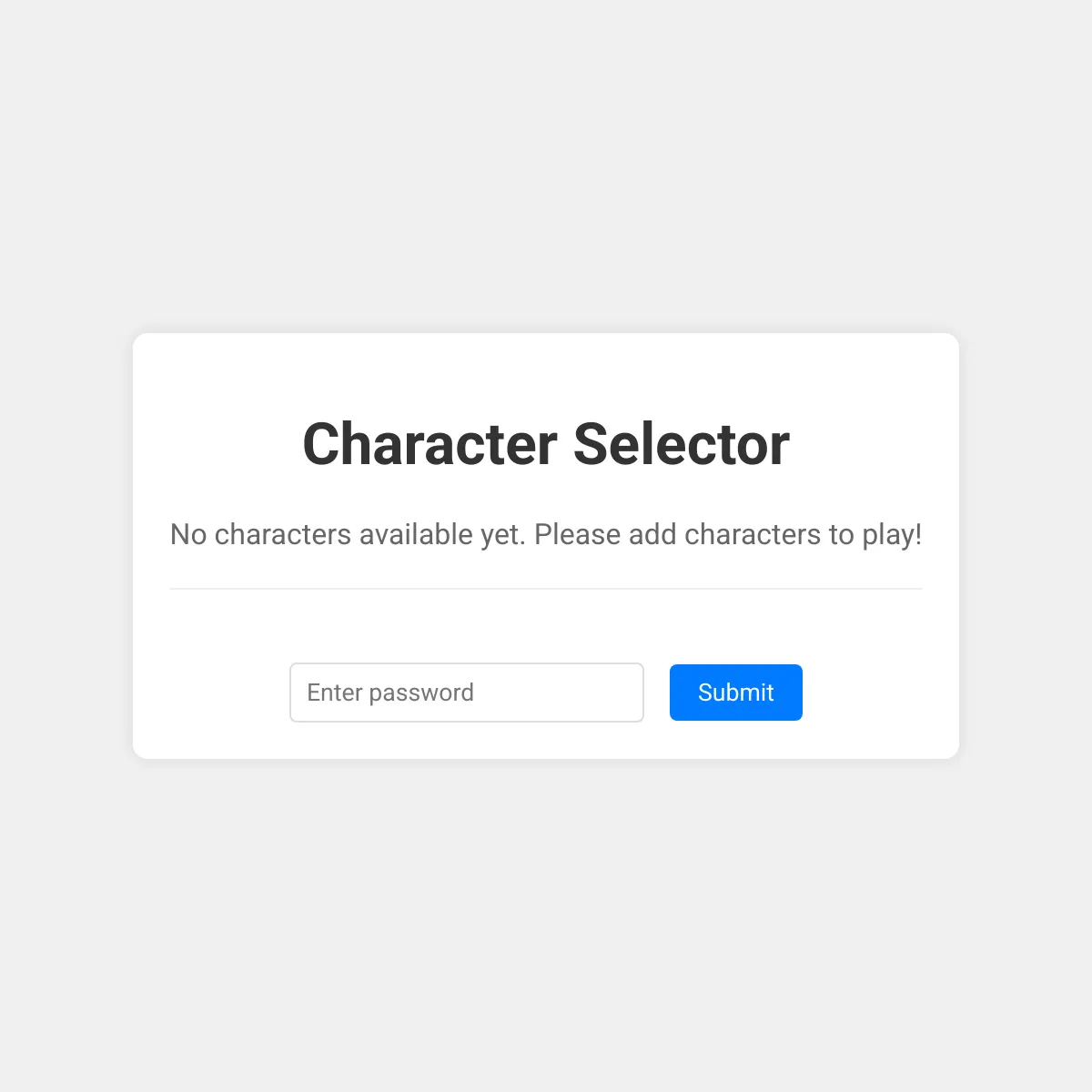 Character Selector