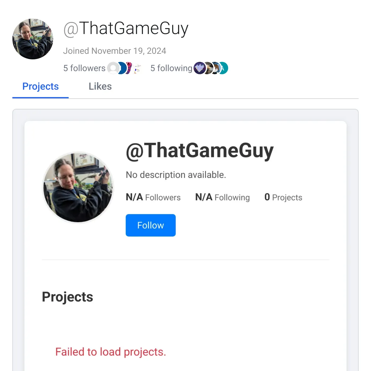 the project is loading
