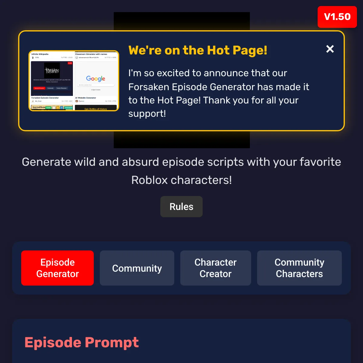 the project is loading
