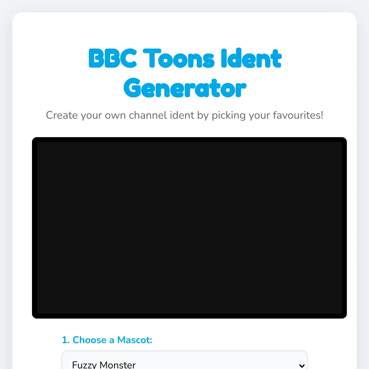 BBC Toons Ident Generator