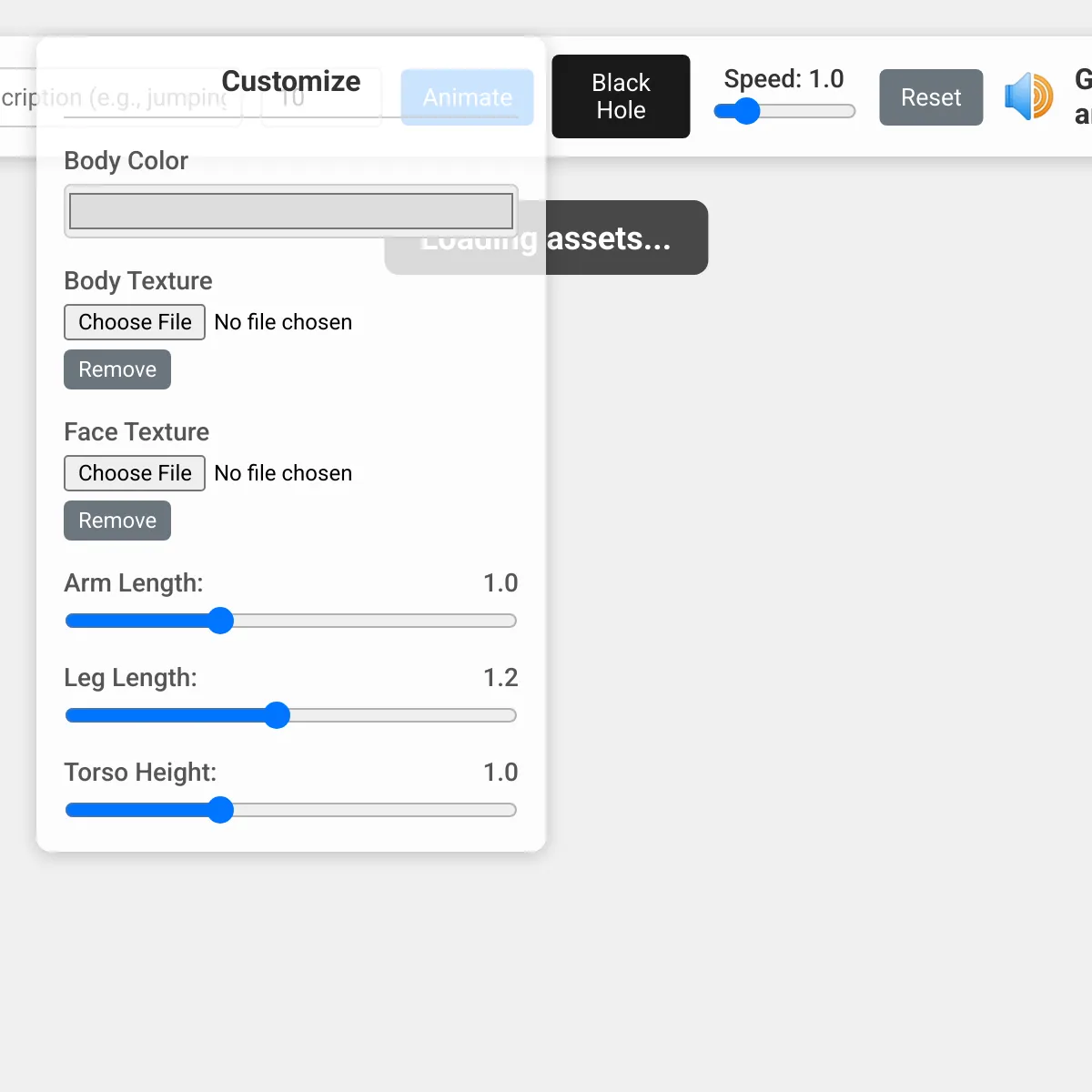 the project is loading