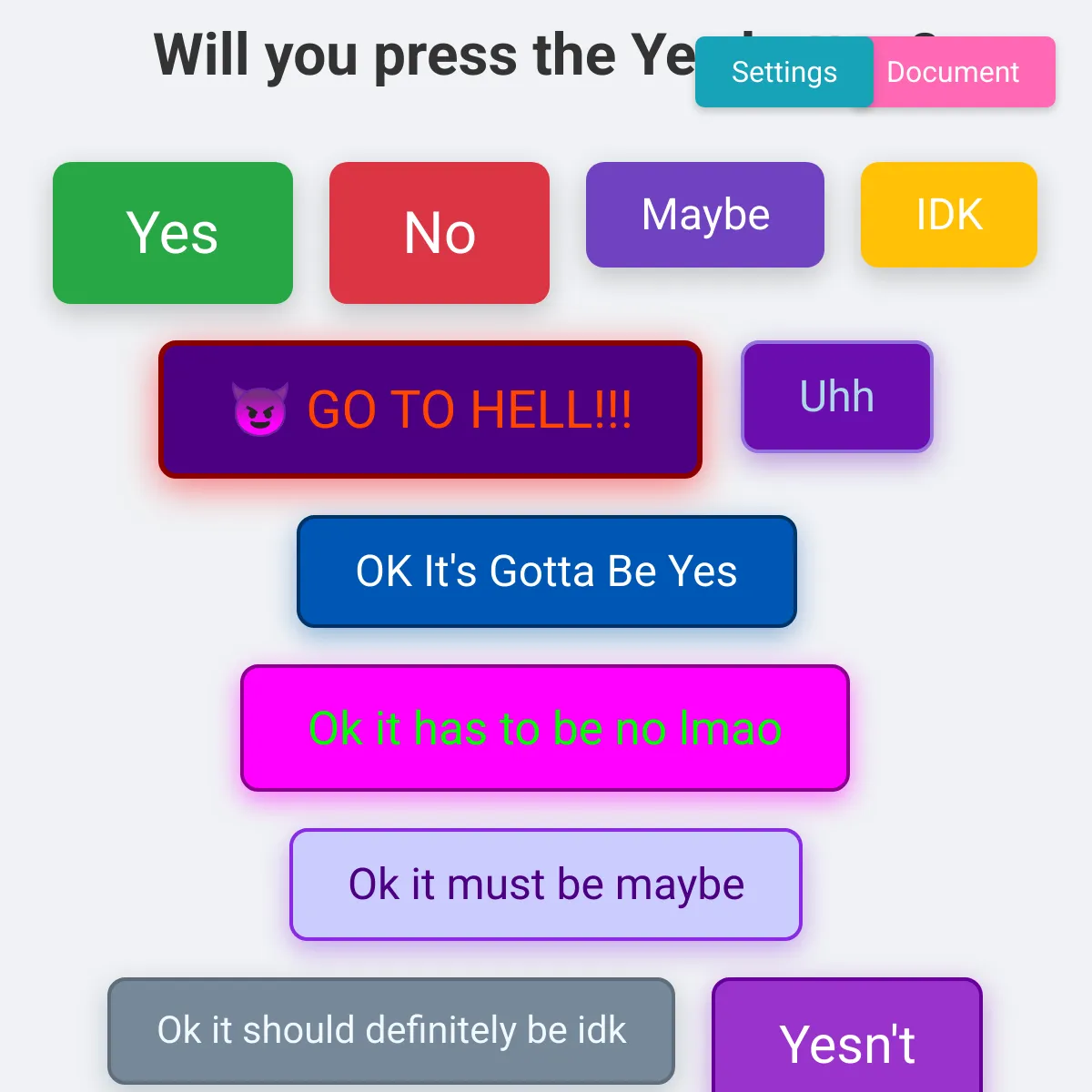 Yes No Buttons++