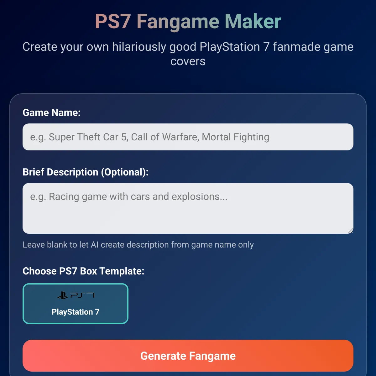 PS7 FanGame Maker