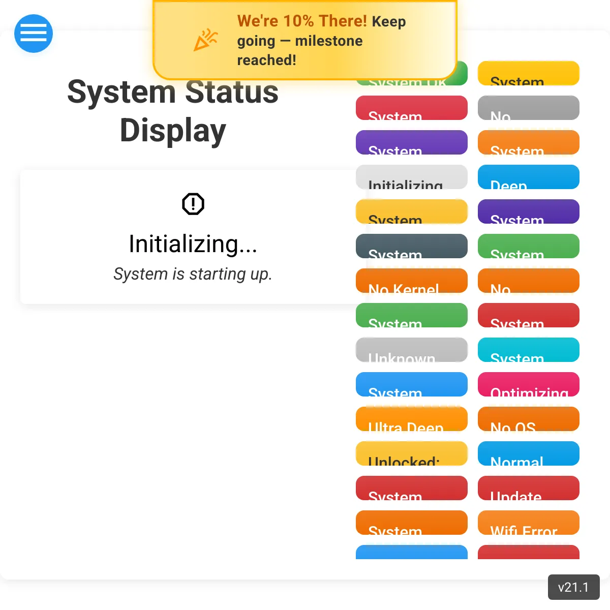 the project is loading