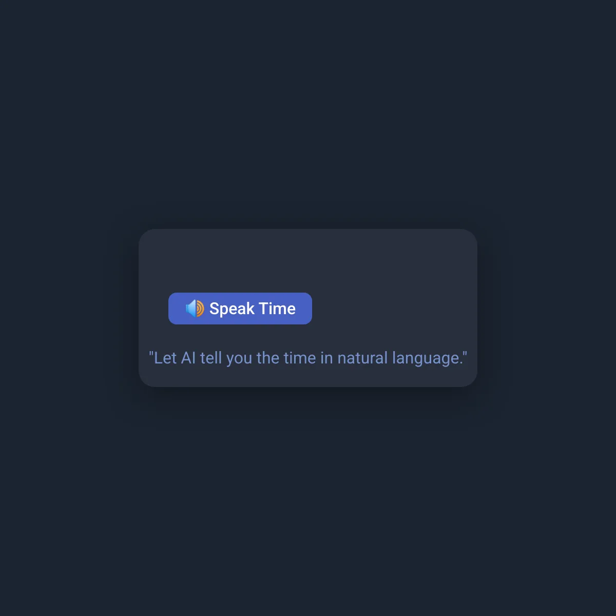 AI Powered Audio Clock