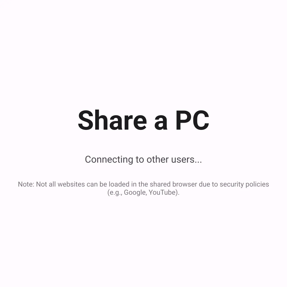 Share a PC