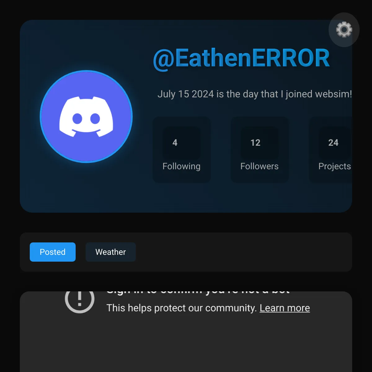 the project is loading