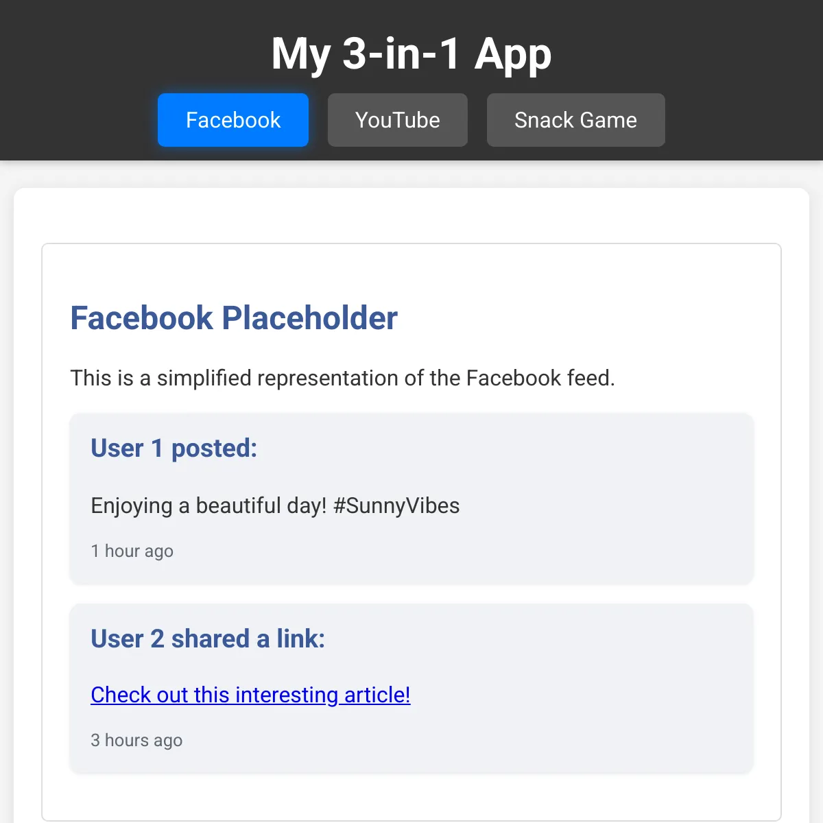 3-in-1 App