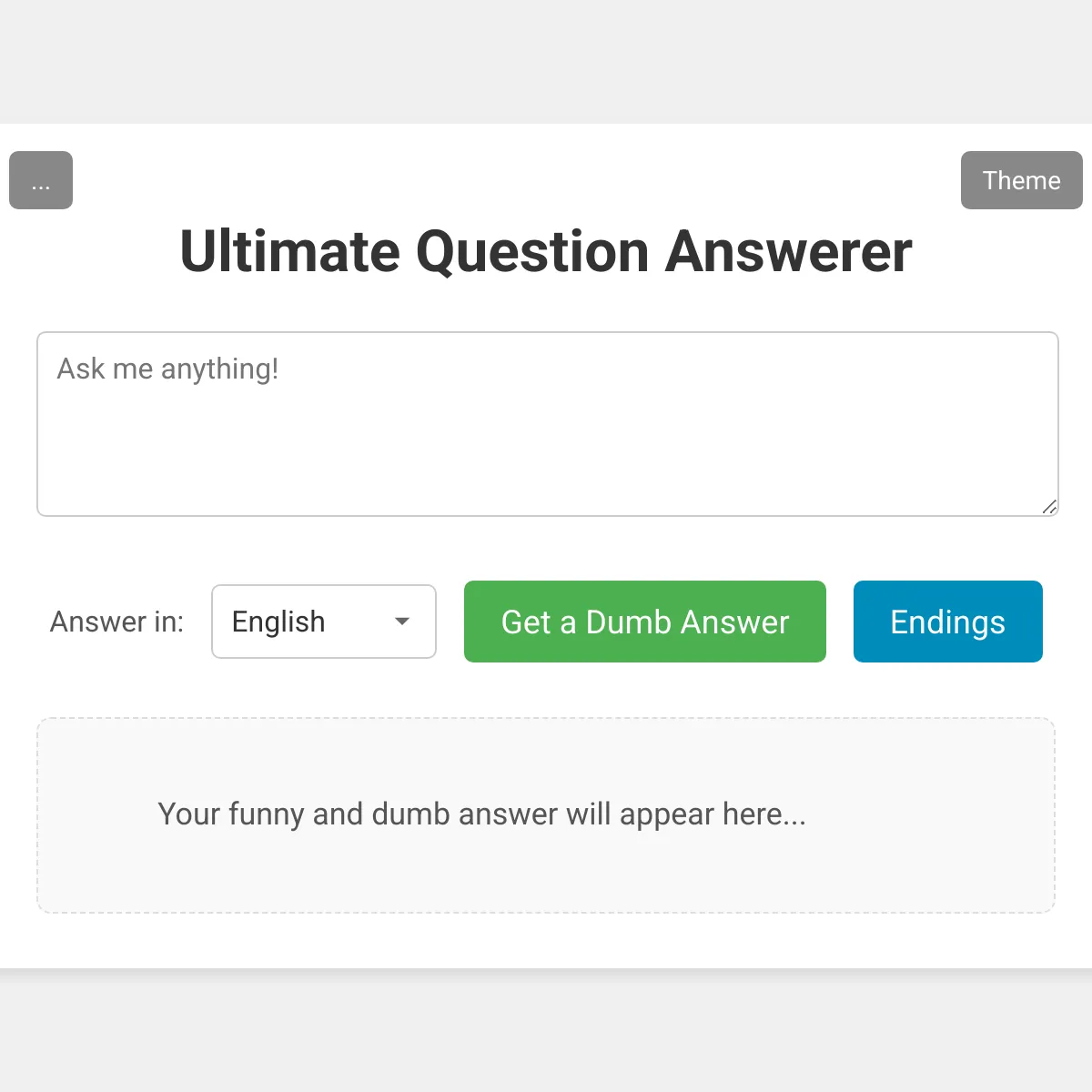 Ultimate Question Answerer