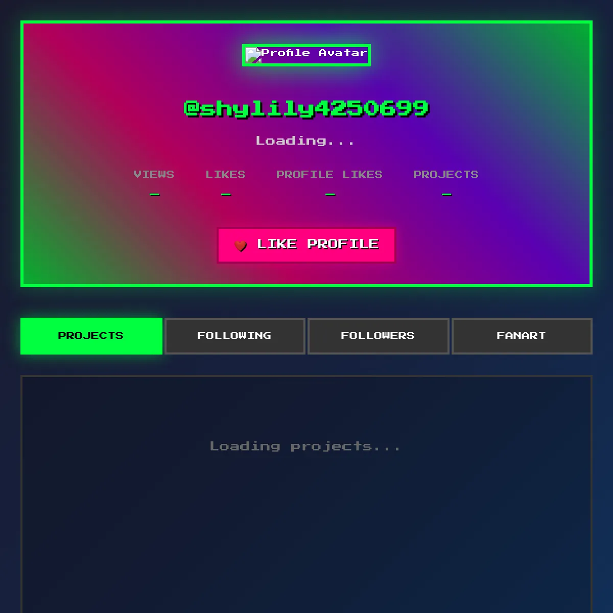 the project is loading