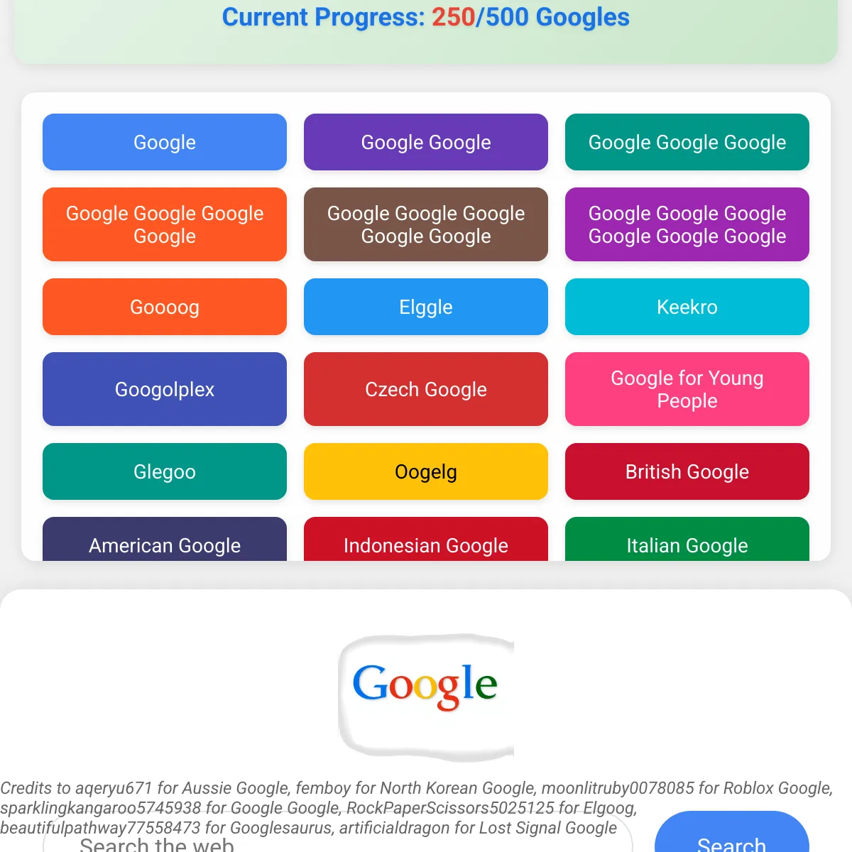The Google Multiverse extended