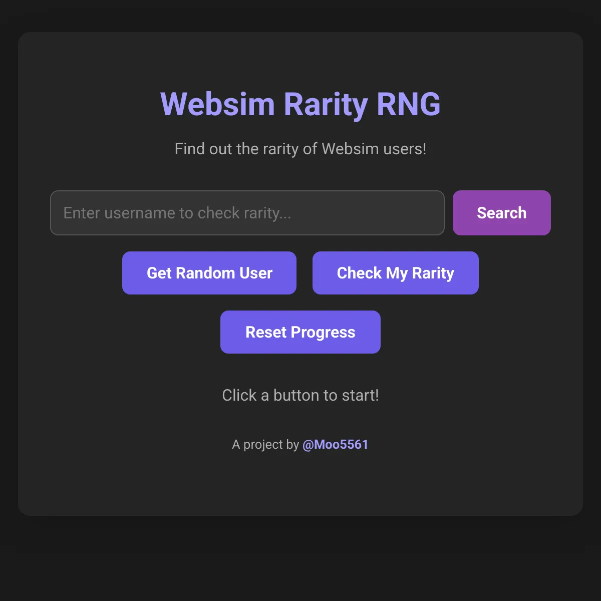 Websim Rarity RNG