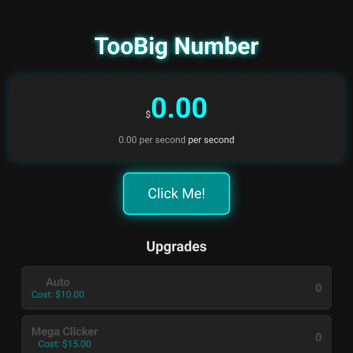 TooBig Number Clicker