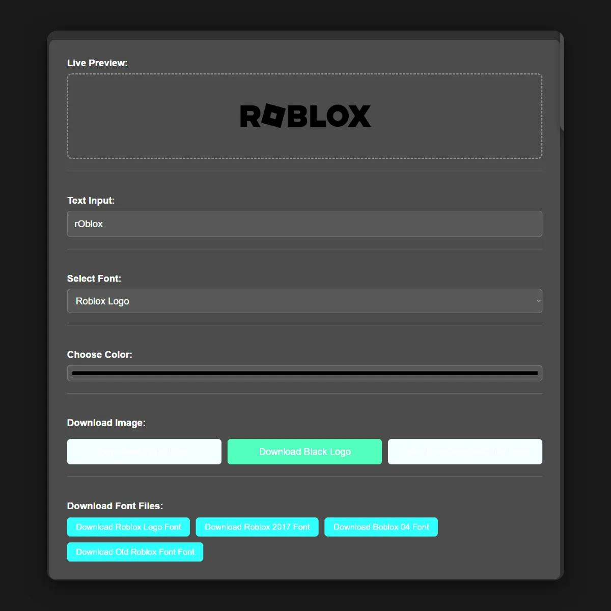 Roblox Font Generator