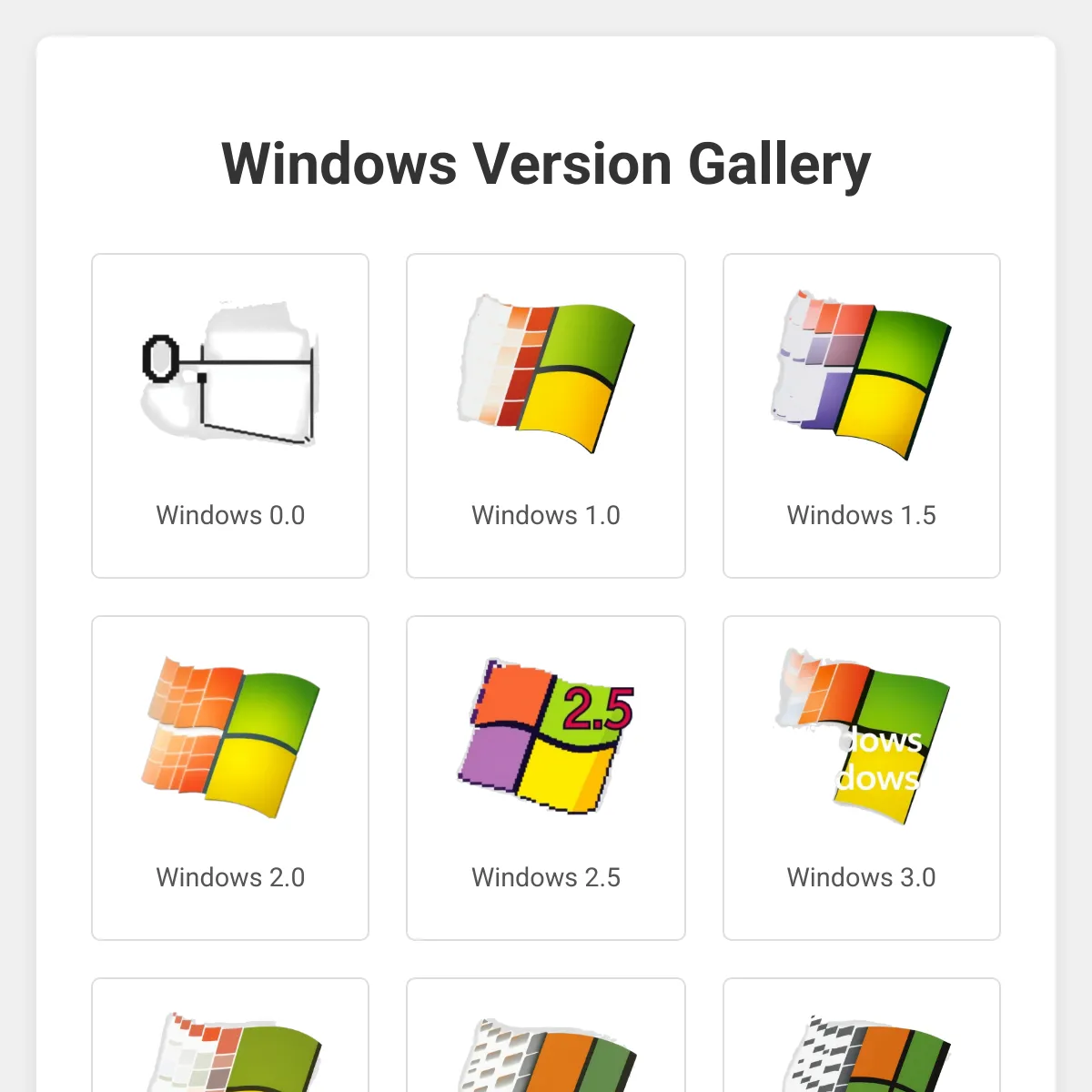Windows Version Gallery+