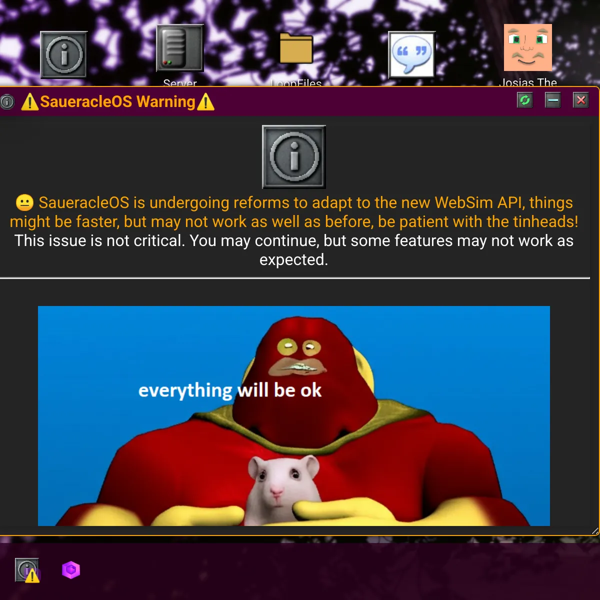 the project is loading