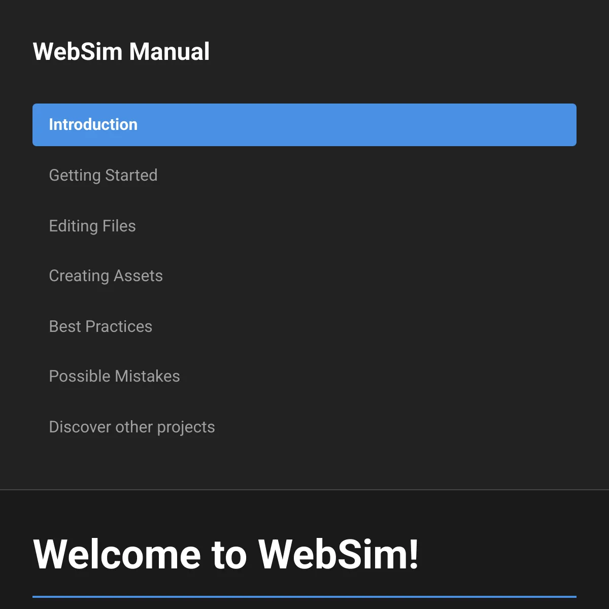WebSim User Manual