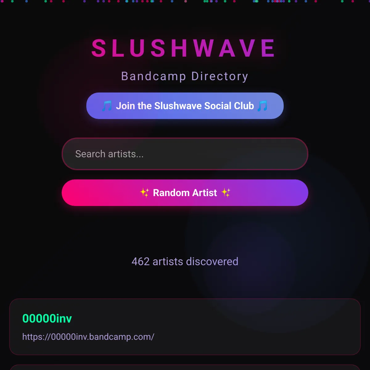 Slushwave bandcamp directory