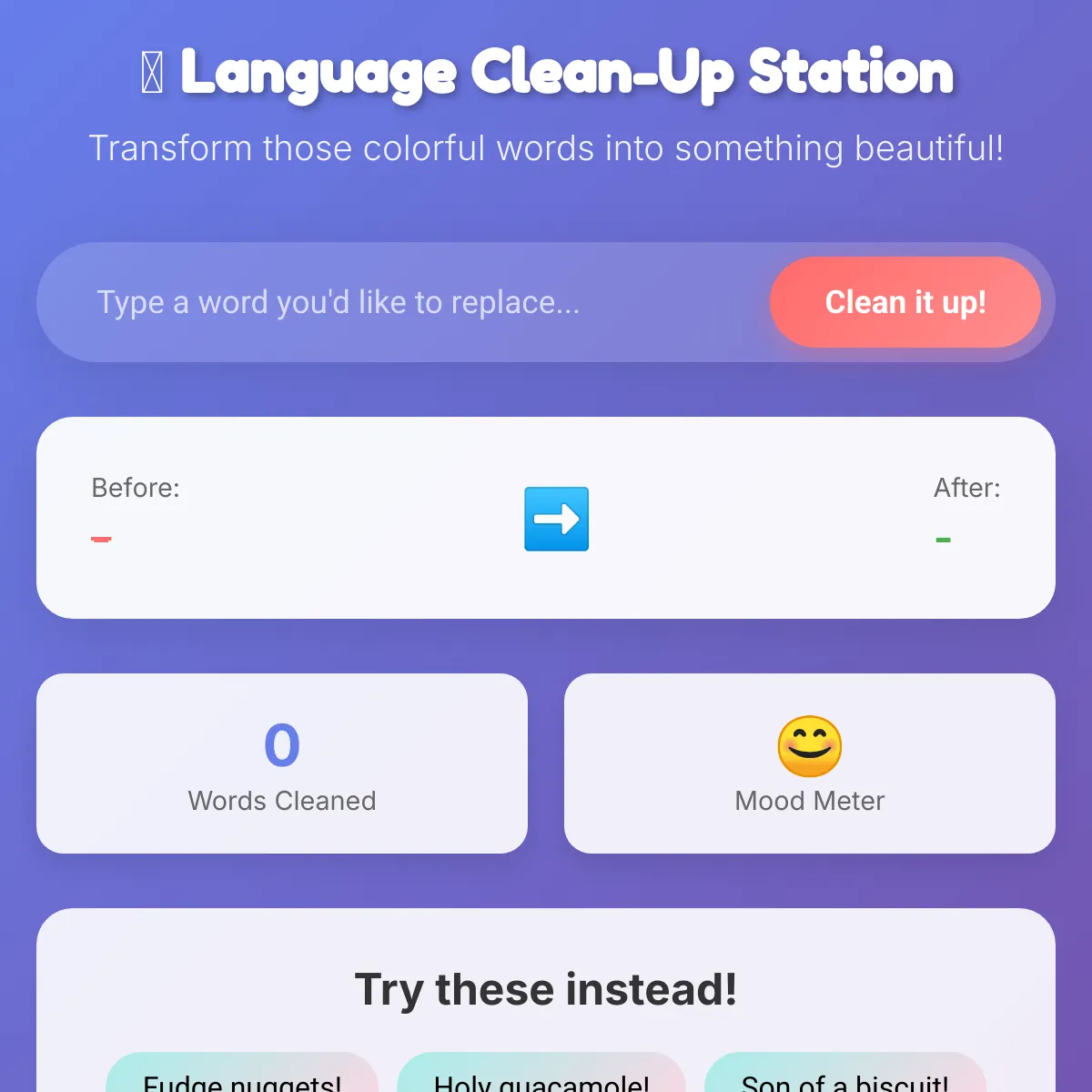 Language Clean-Up Station