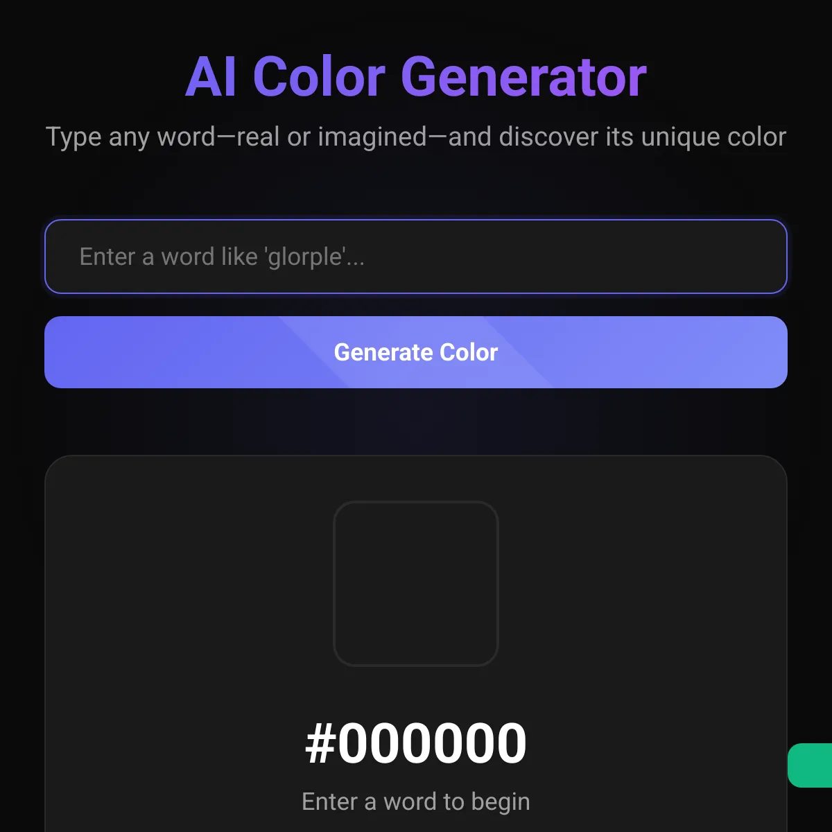 Ai color generator
