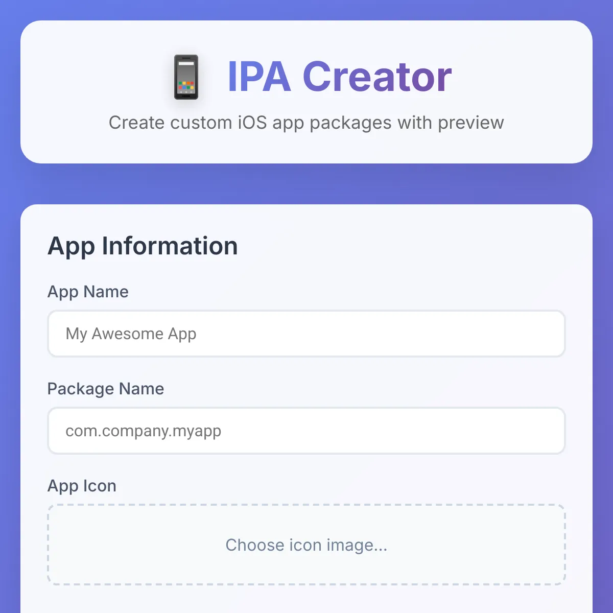 IPA File Creator