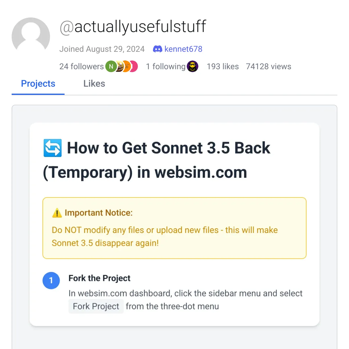 the project is loading