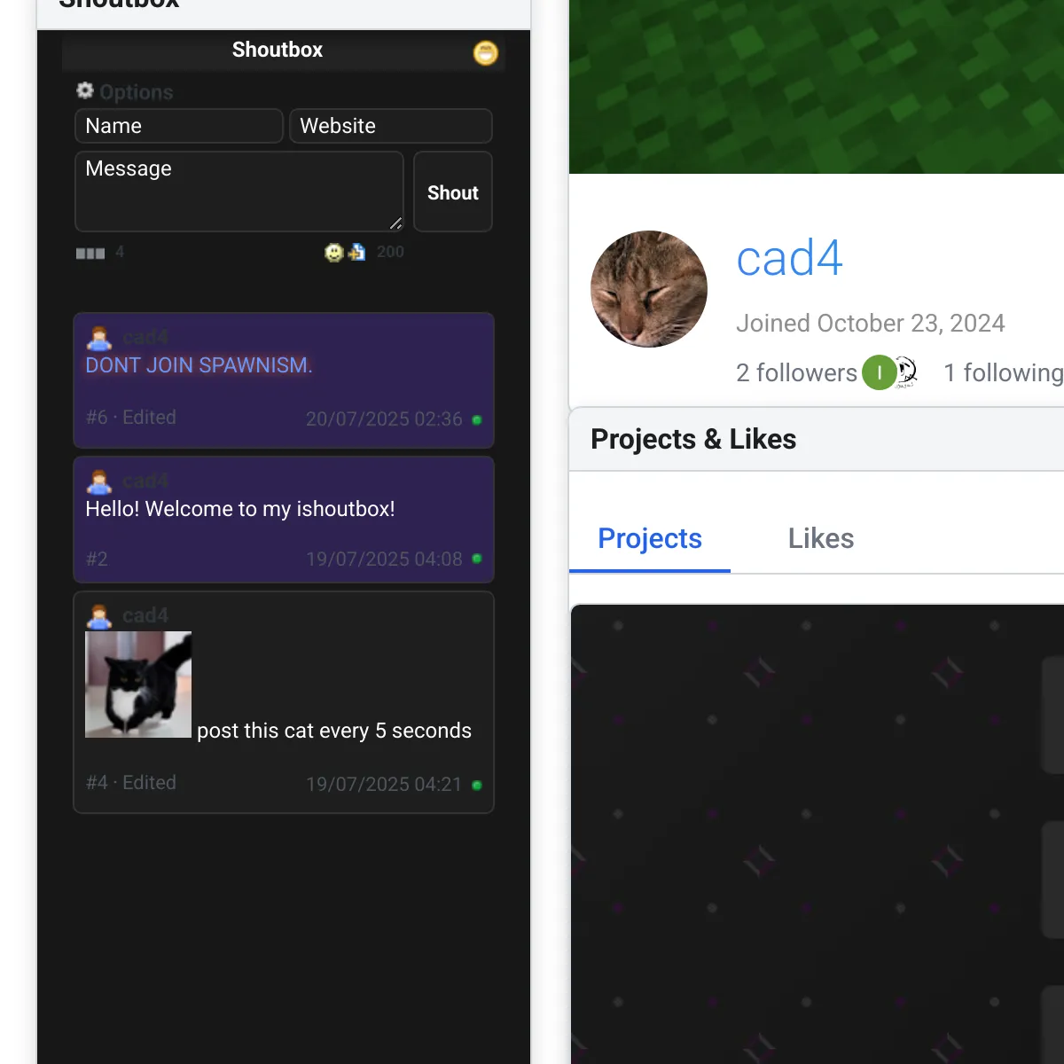 the project is loading