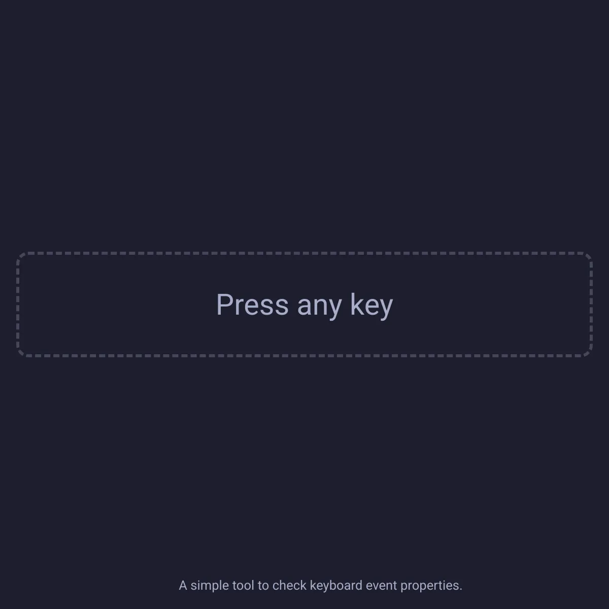 Keyboard Key Inspector