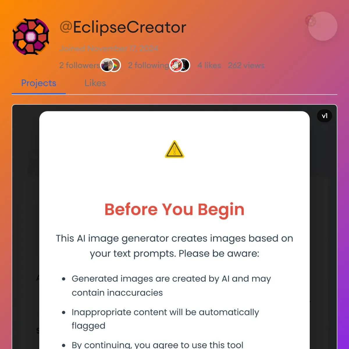 the project is loading