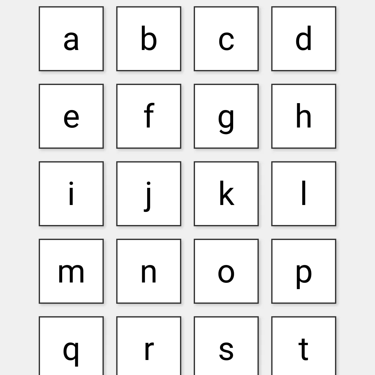 Alphabet Display