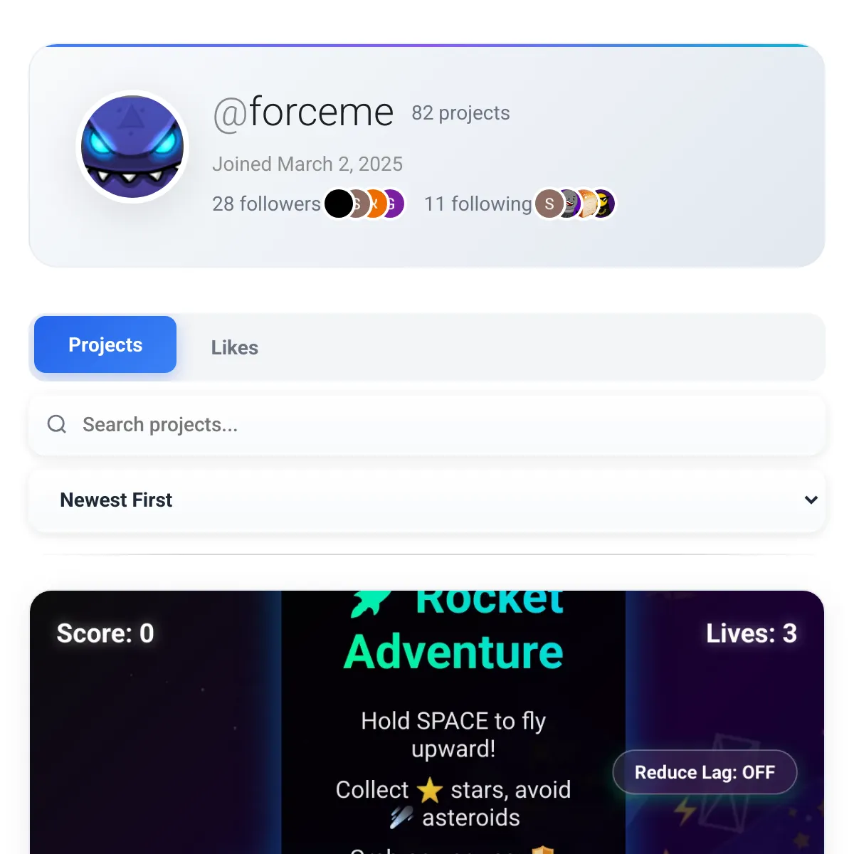 the project is loading