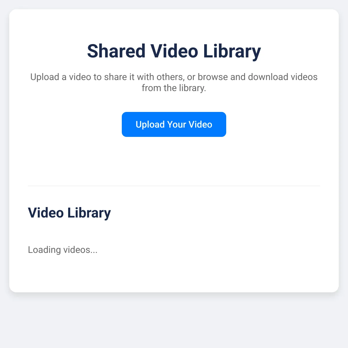 Video Uploader & Downloader