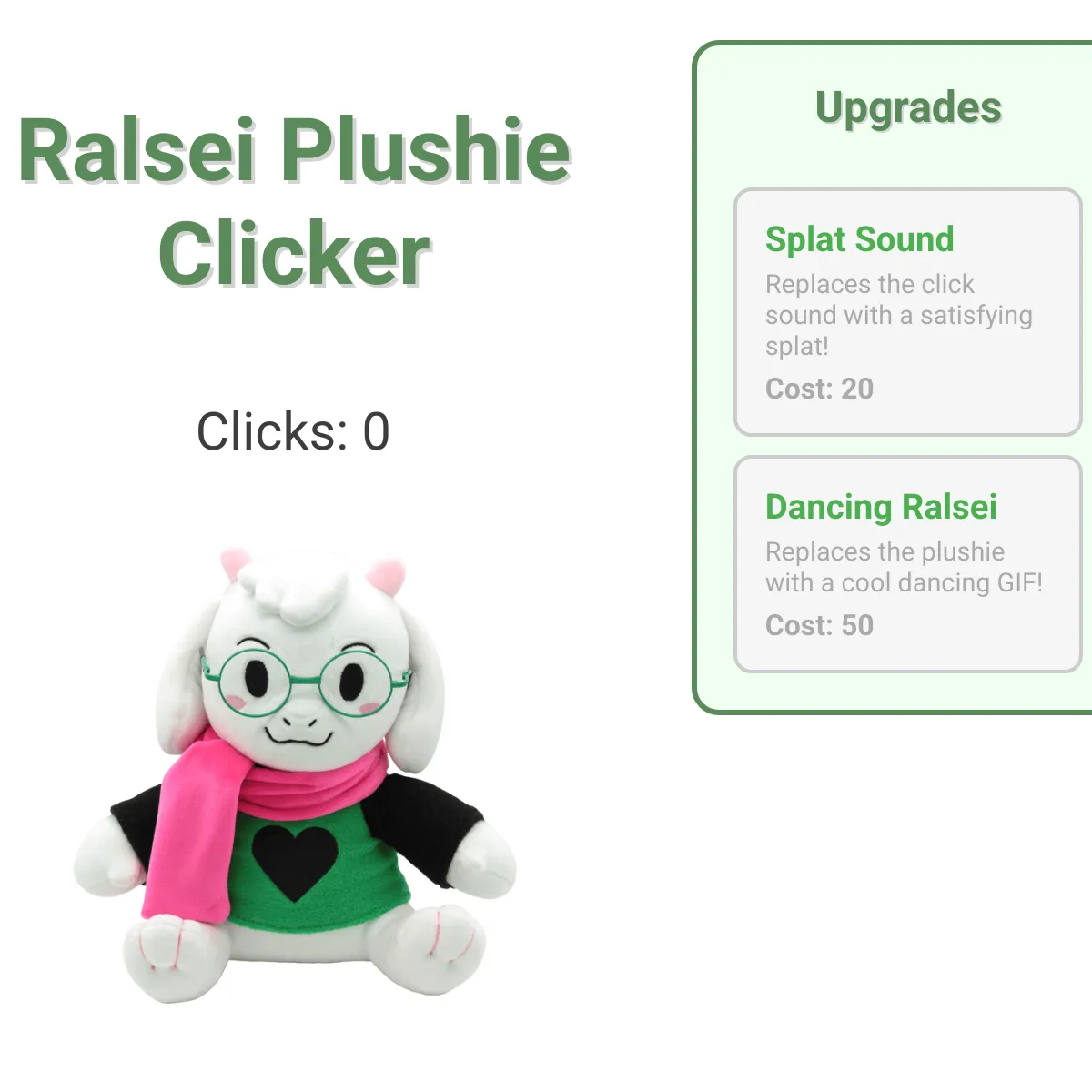 Ralsei Plushie Clicker