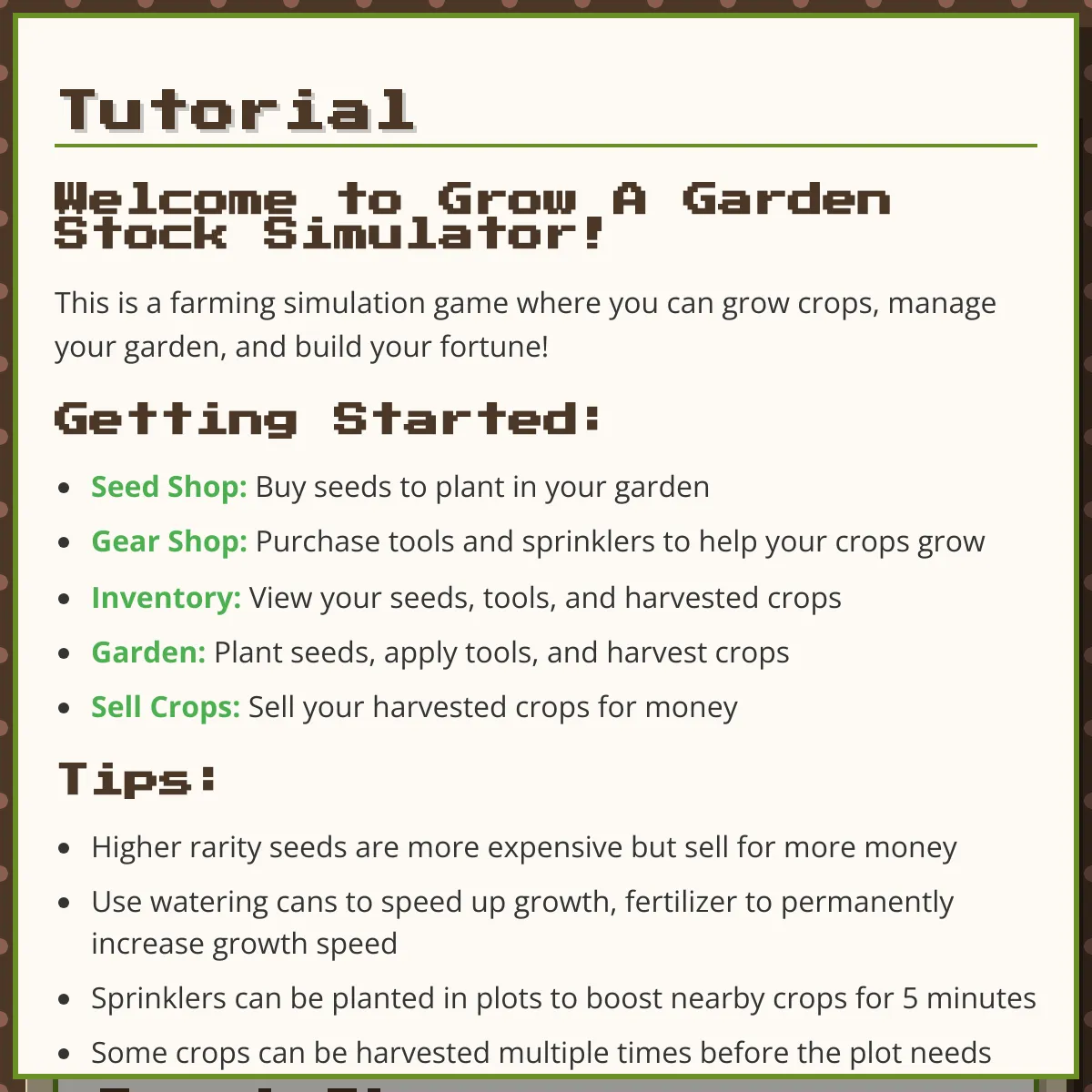 Grow A Garden Simulator