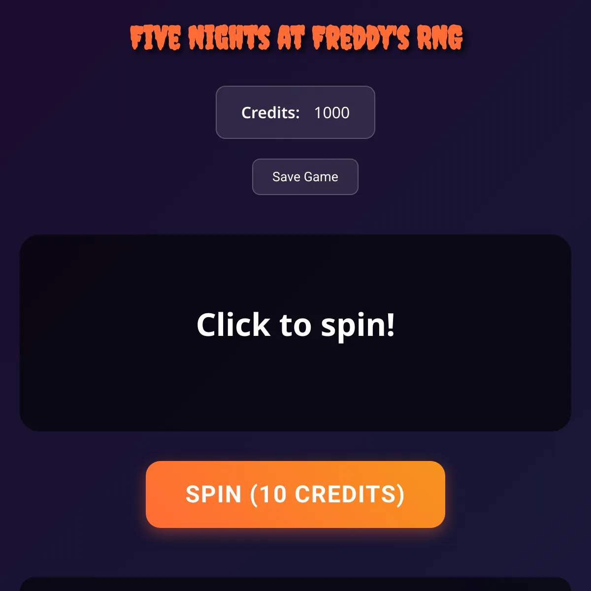 Five Nights at Freddy's RNG