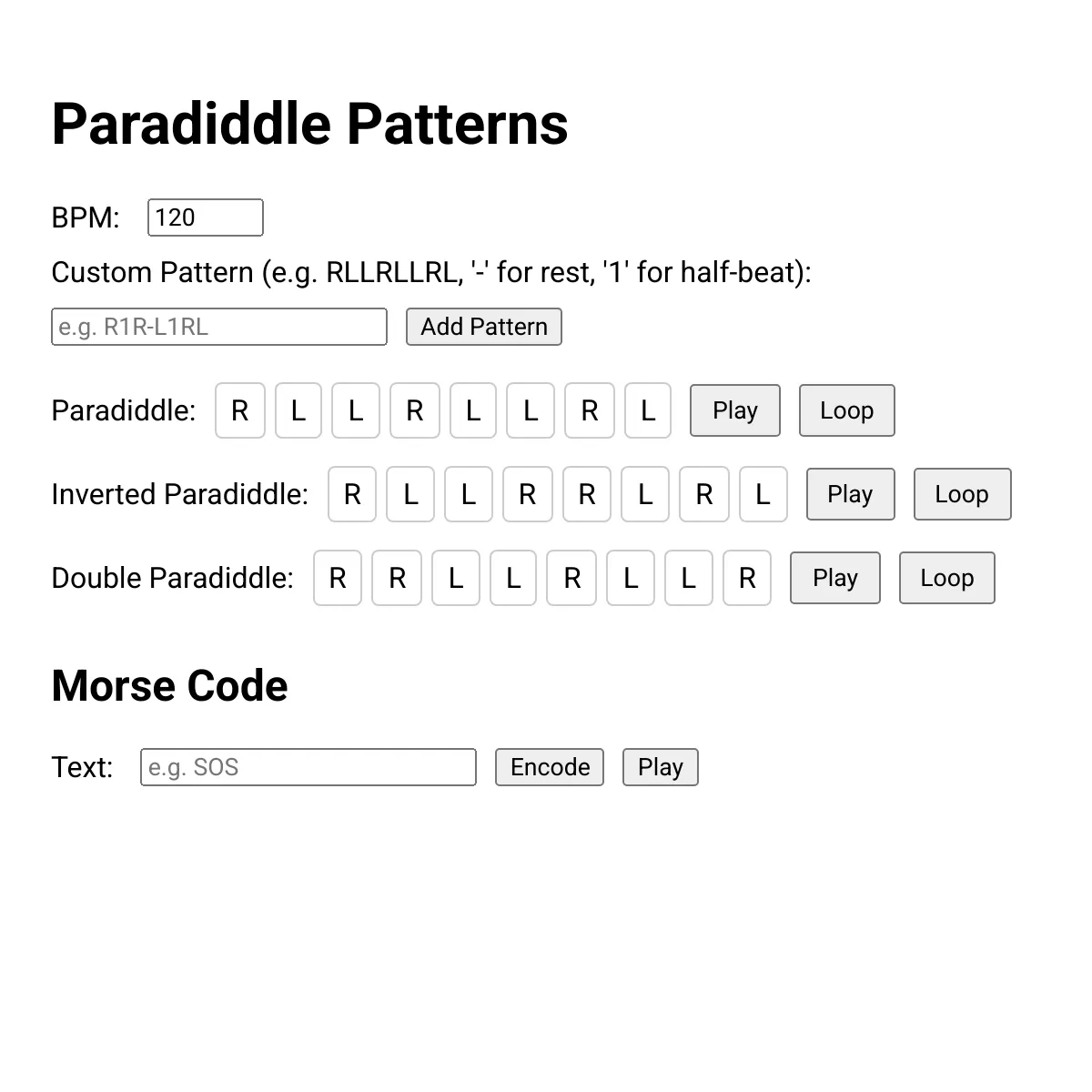 Paradiddle Patterns