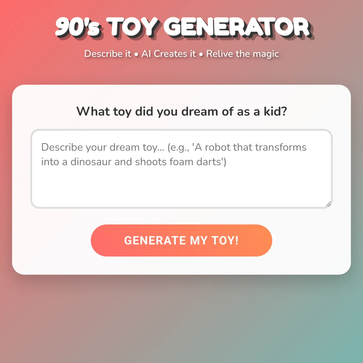 90's Toy Generator