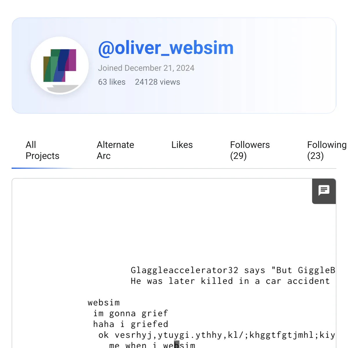 the project is loading