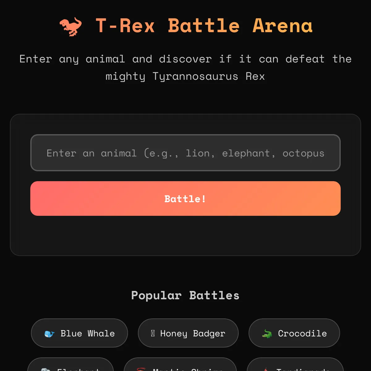 T-Rex Battle Arena