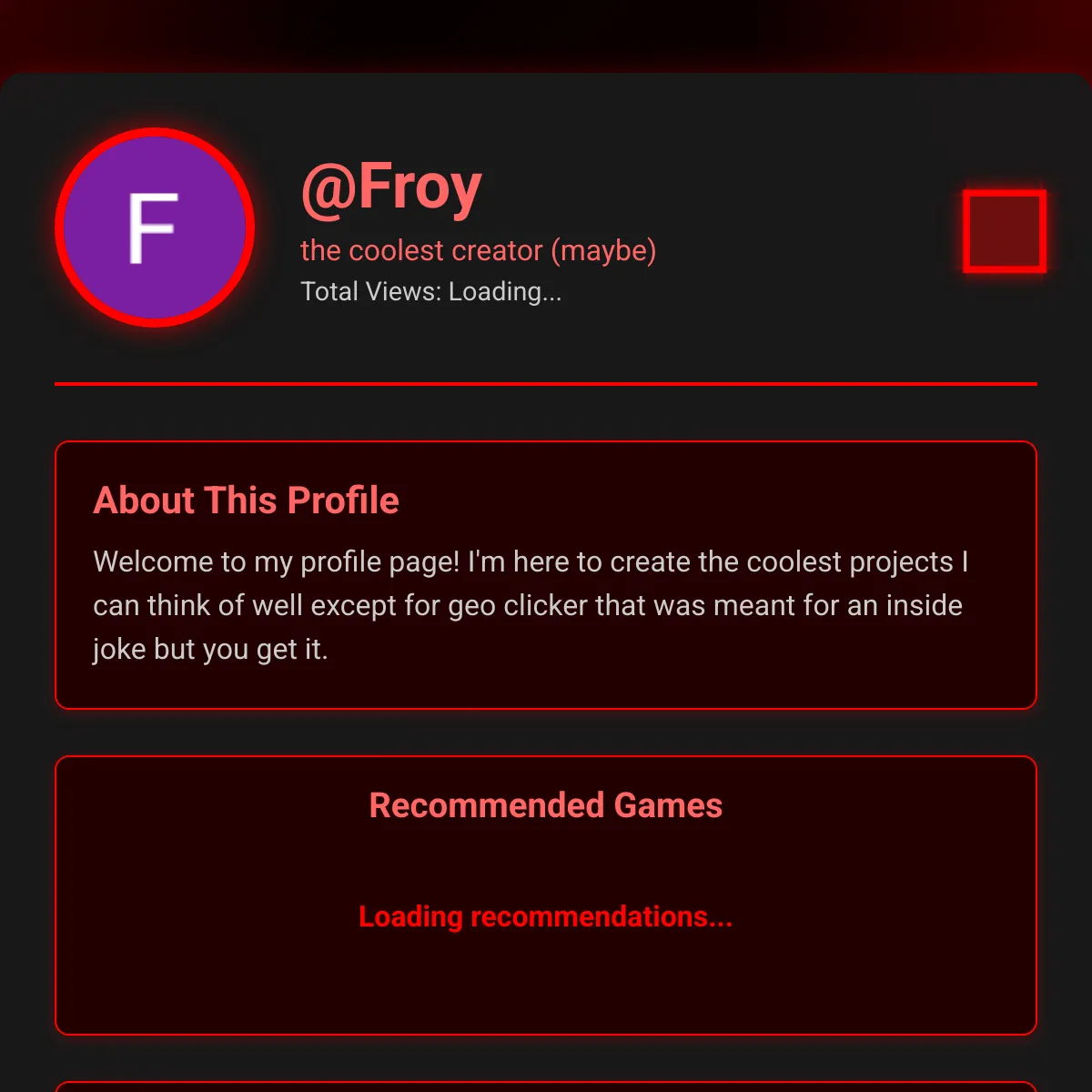 the project is loading