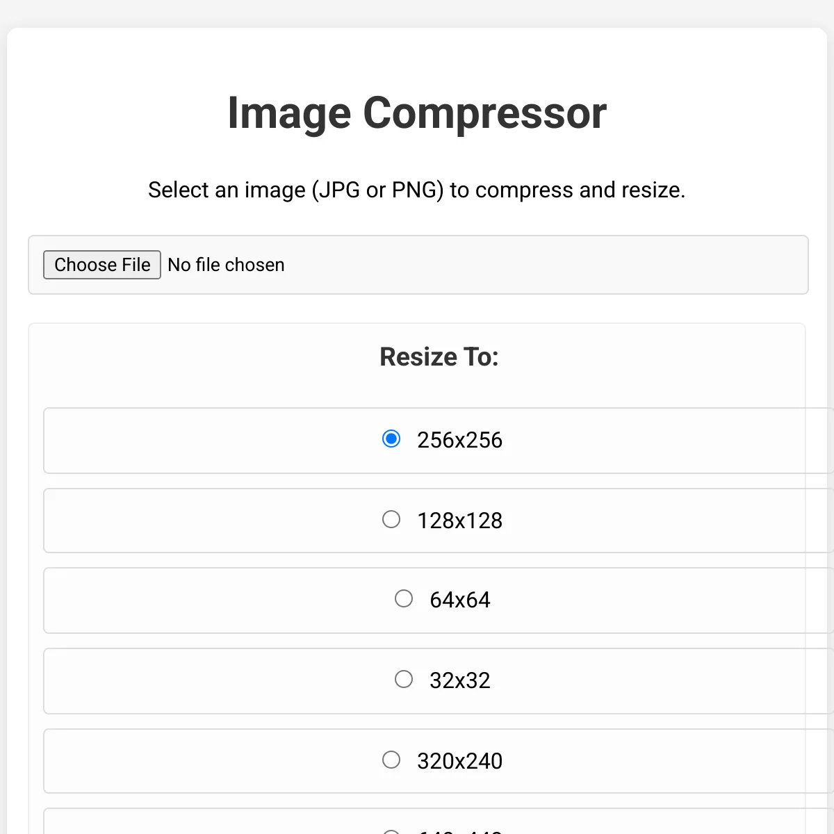 Image Compressor