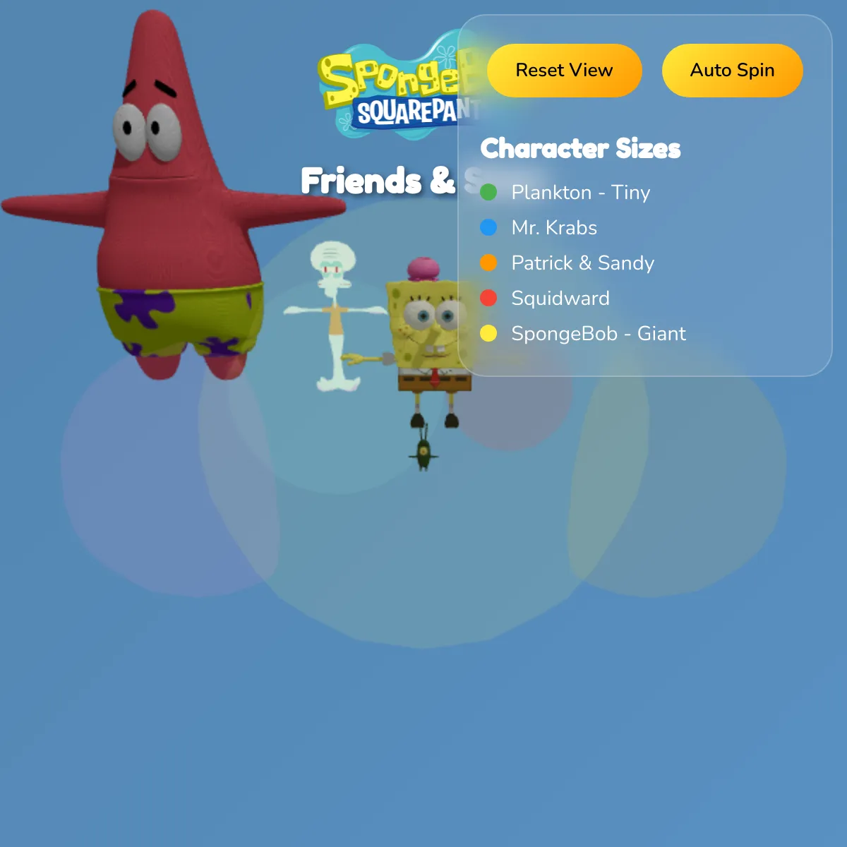 SpongeBob Friends - Size Comparison