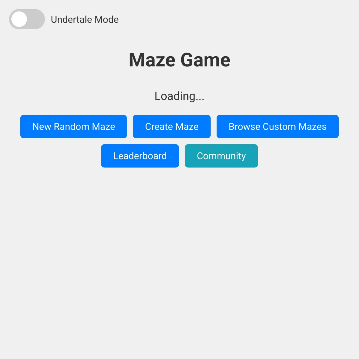 the project is loading