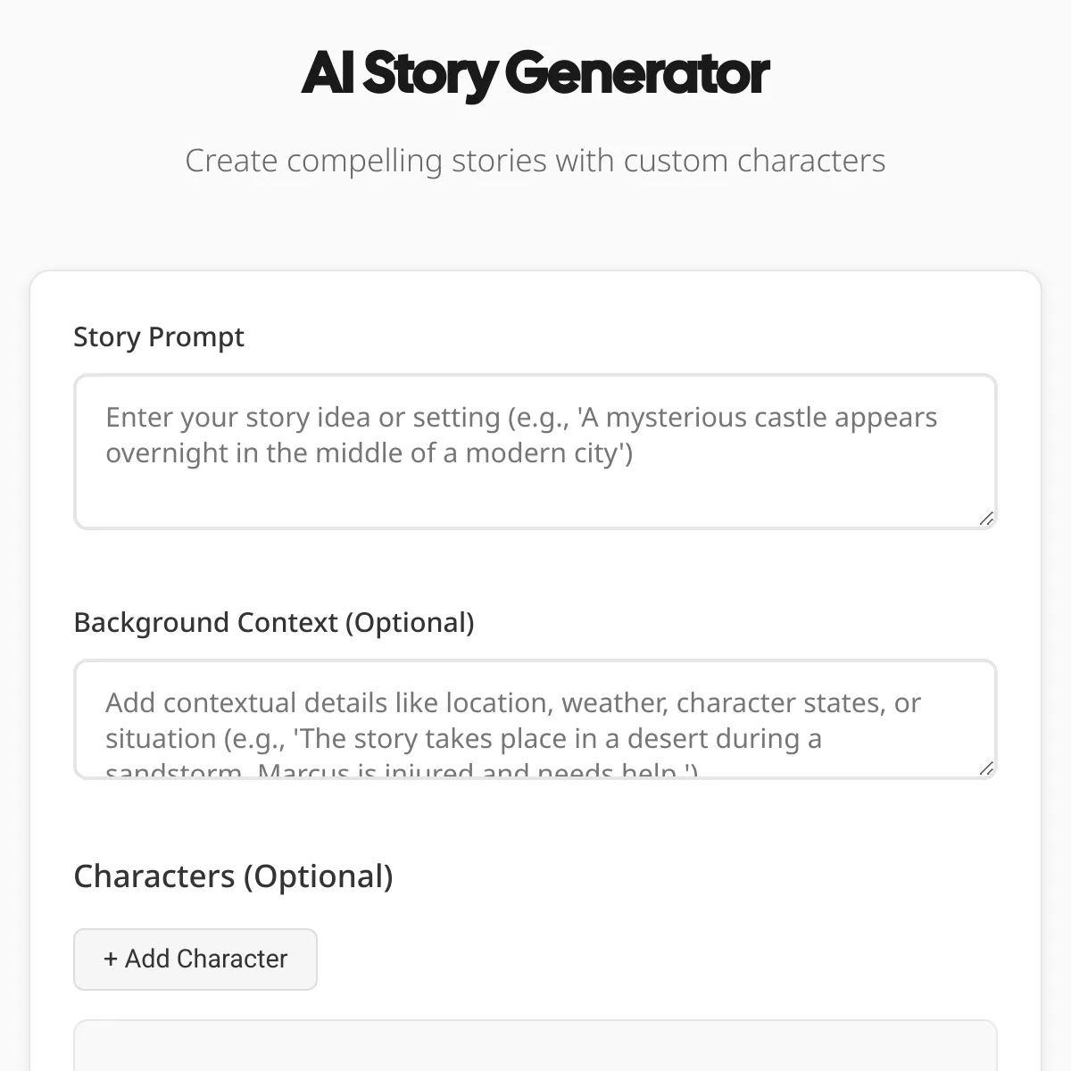 AI Story Generator
