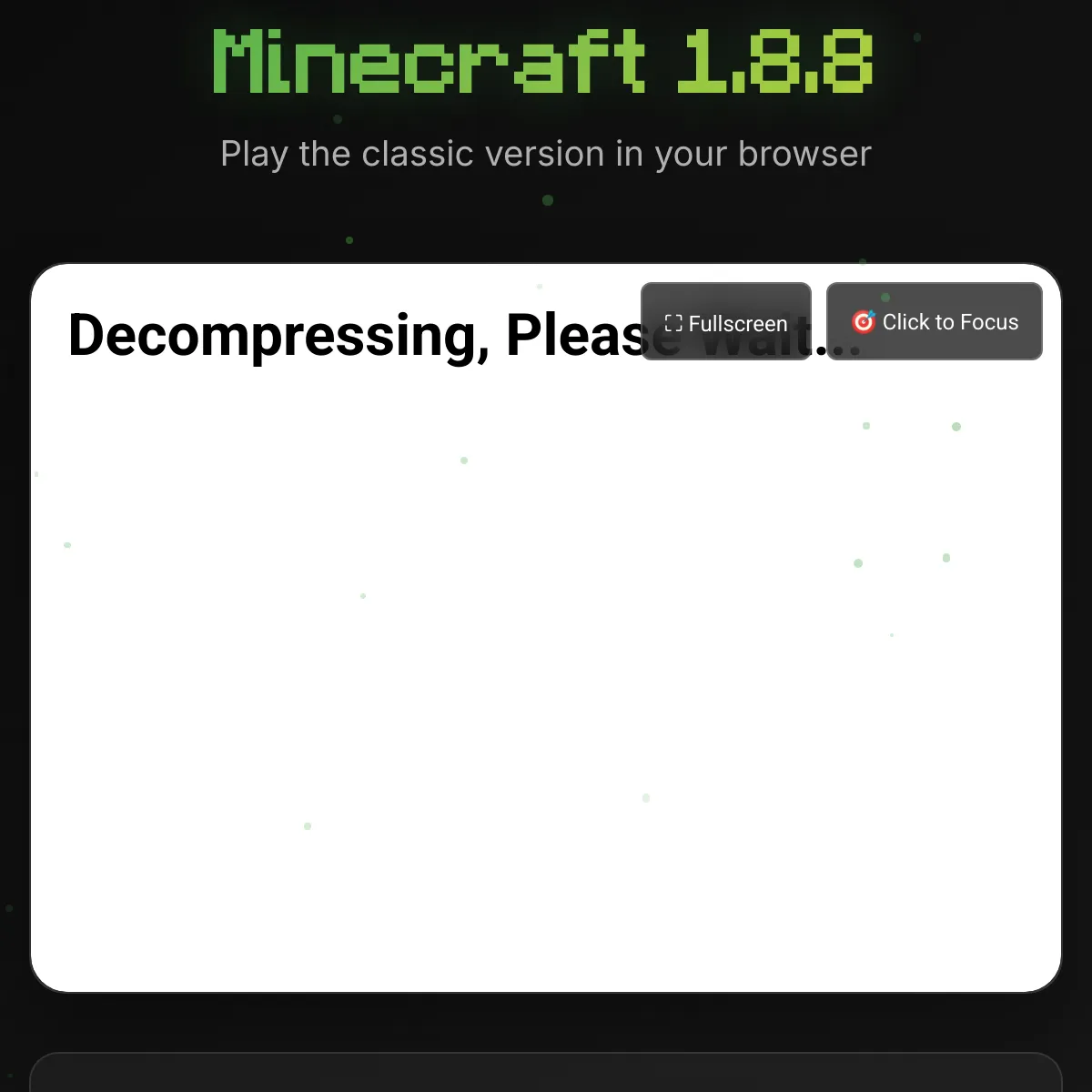 the project is loading