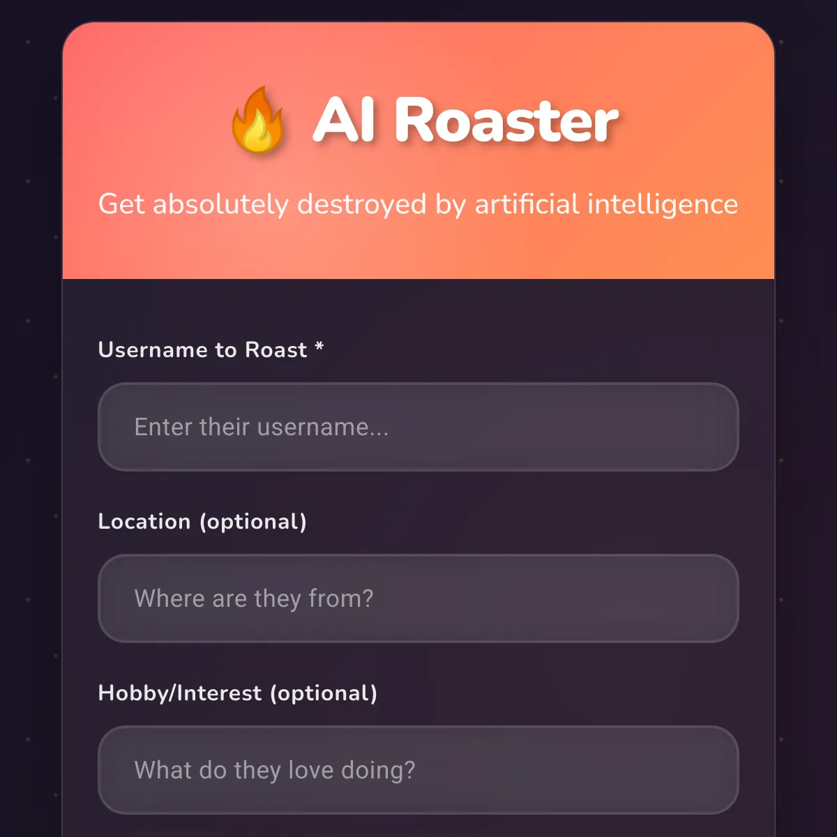 AI Roaster - Get Absolutely Destroyed