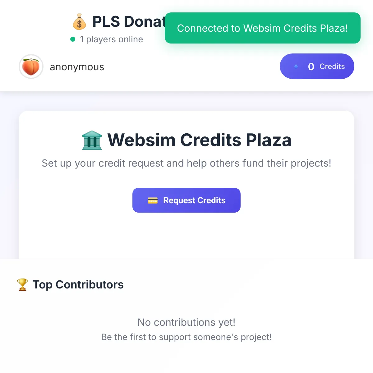 PLS Donate - Websim Edition