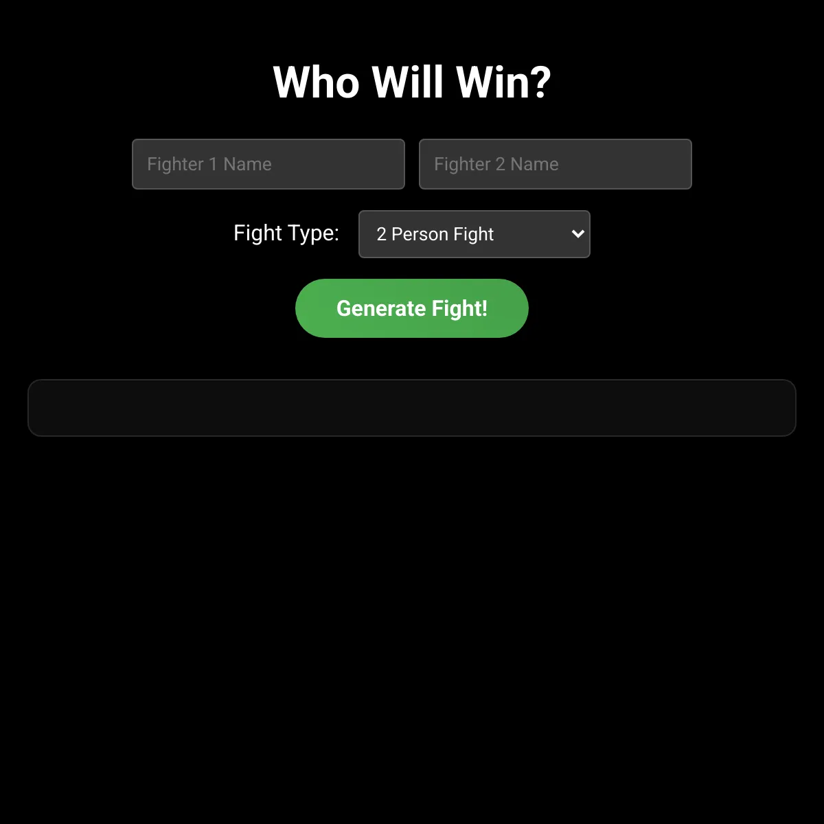 Who Will Win?