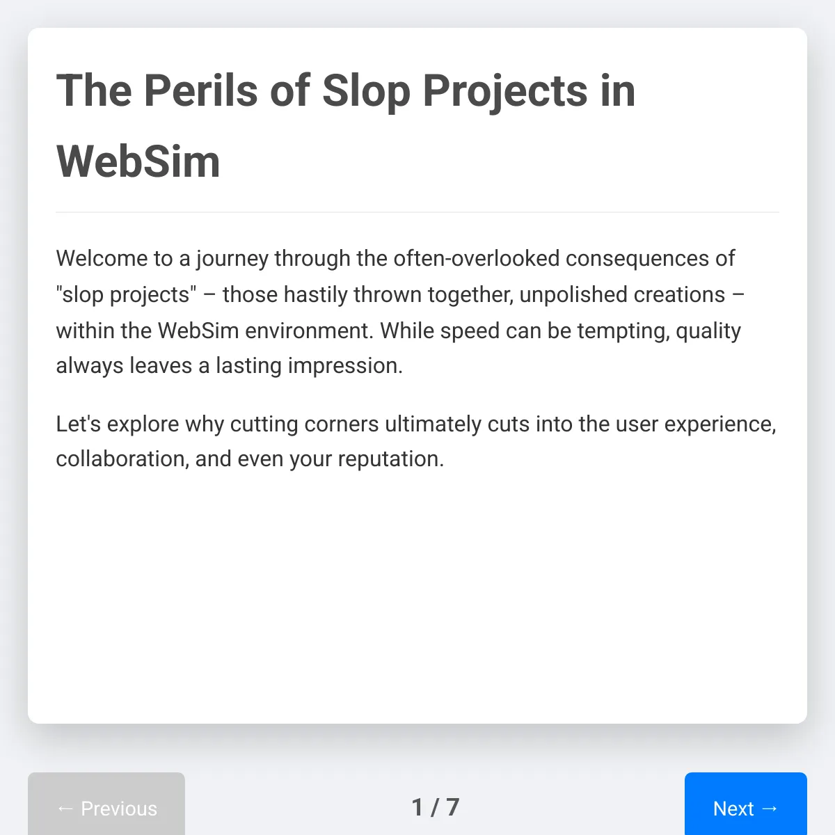 the project is loading